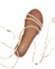 Immagine di MISS GLOBO - Sandalo platino lace-up con cinturini in strass