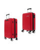 Immagine di COVERI COLLECTION - TROLLEY ABS ROSSO CON QUATTRO RUOTE DOPPIE E RIGHE ORIZZONTALI