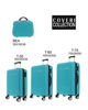 Immagine di COVERI COLLECTION - TROLLEY ABS TURCHESE CON QUATTRO RUOTE DOPPIE E RIGHE ORIZZONTALI