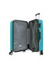 Immagine di COVERI COLLECTION - TROLLEY ABS TURCHESE CON QUATTRO RUOTE DOPPIE E RIGHE ORIZZONTALI