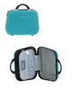 Immagine di COVERI COLLECTION - TROLLEY ABS TURCHESE CON QUATTRO RUOTE DOPPIE E RIGHE ORIZZONTALI