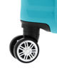 Immagine di COVERI COLLECTION - TROLLEY ABS TURCHESE CON QUATTRO RUOTE DOPPIE E RIGHE ORIZZONTALI