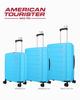 Immagine di AMERICAN TOURISTER - TROLLEY AZZURRO 4 RUOTE IN ABS CON COMBINAZIONE TSA