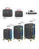 Immagine di CHARRO - TROLLEY NERO 4 RUOTE IN ABS CON DETTAGLI COLORATI