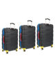 Immagine di CHARRO - TROLLEY NERO 4 RUOTE IN ABS CON DETTAGLI COLORATI