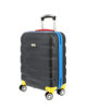 Immagine di CHARRO - TROLLEY NERO 4 RUOTE IN ABS CON DETTAGLI COLORATI