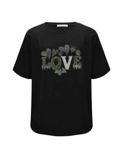 Immagine di BACHATA - Tshirt manica corta con scritta "LOVE"