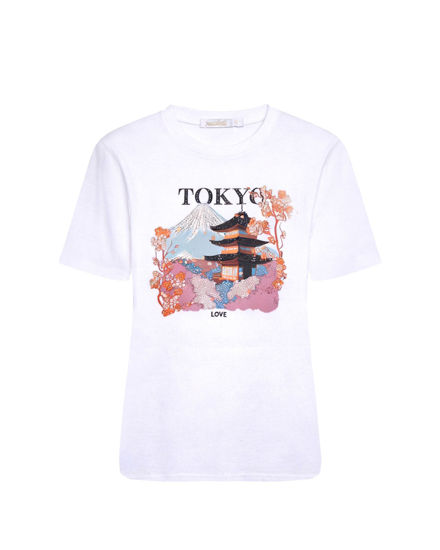 Immagine di BACHATA - Tshirt manica corta con stampa e scritta
