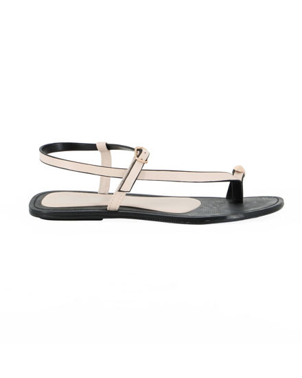 Immagine di BACHATA - Sandalo infradito beige con dettaglio metallico