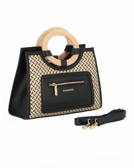 Immagine di BORSA IN PAGLIA 2MANICI 3ZIP
