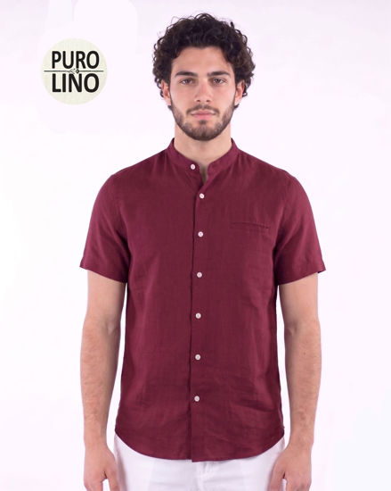 Immagine di CAMICIA MANICA CORTA COREANA IN LINO