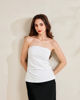 Immagine di BACHATA - Top a fascia bianco con arricciature