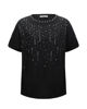 Immagine di BACHATA - Tshirt manica corta nera con strass