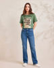 Immagine di BACHATA - Tshirt manica corta verde salvia con stampa