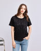 Immagine di BACHATA - Tshirt manica corta nera con strass