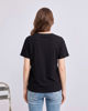 Immagine di BACHATA - Tshirt manica corta nera con strass