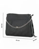 Immagine di DIVAS - Borsa sacca nera in VERA PELLE con tracolla nastro - MADE IN ITALY