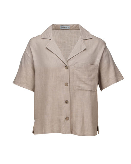 Immagine di BACHATA - Camicia mezza manica con taschino beige