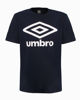 Immagine di UMBRO -  T-shirt  mezza manica blu con logo bianco in jersey