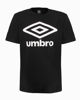 Immagine di UMBRO - T-shirt mezza manica nera con logo bianco in jersey