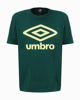 Immagine di UMBRO -  T-shirt mezza manica verde con logo giallo in jersey
