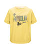 Immagine di BACHATA - Tshirt manica corta gialla con scritta e strass