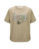 Immagine di BACHATA - Tshirt manica corta beige con scritta e strass