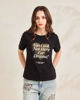 Immagine di BACHATA - Tshirt manica corta con stampa nera