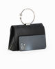 Immagine di DIVAS - Borsa pochette da cerimonia nera con strass e manico rotondo in metallo