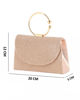 Immagine di DIVAS - Borsa pochette da cerimonia oro rosa con strass e manico rotondo in metallo