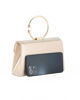 Immagine di DIVAS - Borsa pochette da cerimonia oro con strass e manico rotondo in metallo