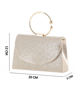 Immagine di DIVAS - Borsa pochette da cerimonia oro con strass e manico rotondo in metallo