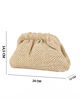 Immagine di DIVAS - Borsa pochette taupe intrecciata effetto paglia
