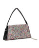 Immagine di DIVAS - Borsa pochette nera con strass multicolor , manico e catena metallo