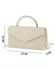 Immagine di DIVAS - Borsa pochette platino in lurex con manico gioiello