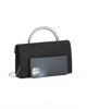 Immagine di DIVAS - Borsa pochette nera in lurex con manico gioiello