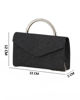 Immagine di DIVAS - Borsa pochette nera in lurex con manico gioiello