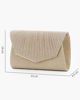 Immagine di DIVAS - Borsa pochette platino in lurex con patta plissettata