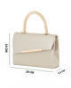 Immagine di DIVAS - Borsa pochette platino con manico in metallo