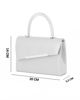 Immagine di DIVAS - Borsa pochette argento con manico in metallo