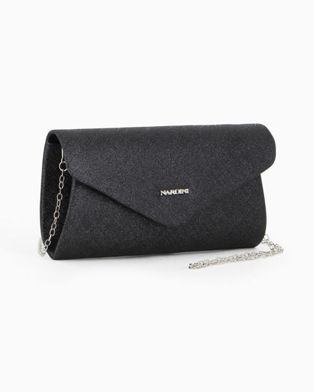 Immagine di NARDINI - Borsa pochette nera luminosa per cerimonia