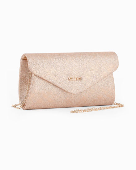 Immagine di NARDINI - Borsa pochette oro rosa luminosa per cerimonia