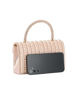 Immagine di MISS GLOBO - Borsa pochette oro rosa rivestita di perle e manico di strass per cerimonie