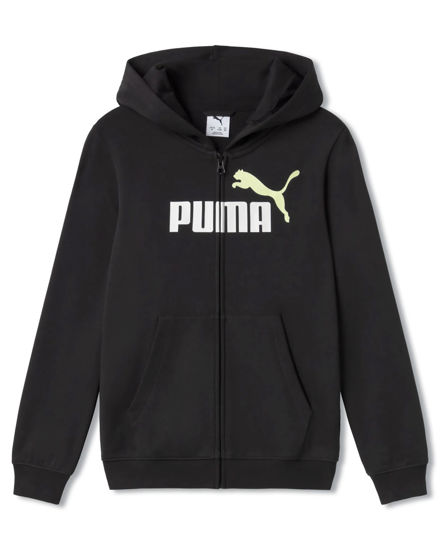 Immagine di PUMA – FELPA ESSENTIALS+ 2 COLOR LOGO FULL ZIP JUNIOR NERA – 692654-52