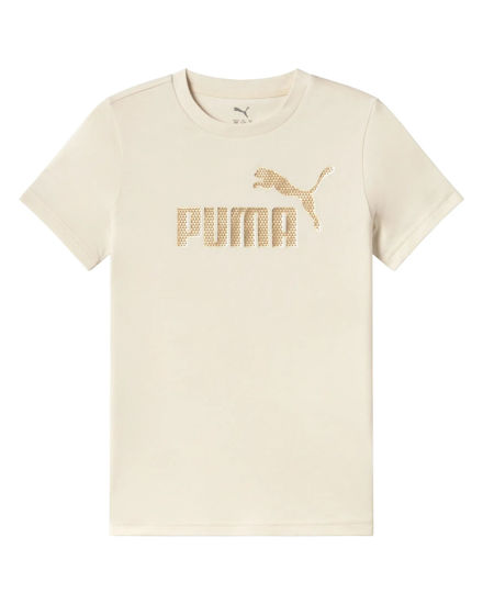 Immagine di PUMA – T-SHIRT ESSENTIALS+TEXTURED FOIL LOGO JUNIOR BEIGE –692207-87