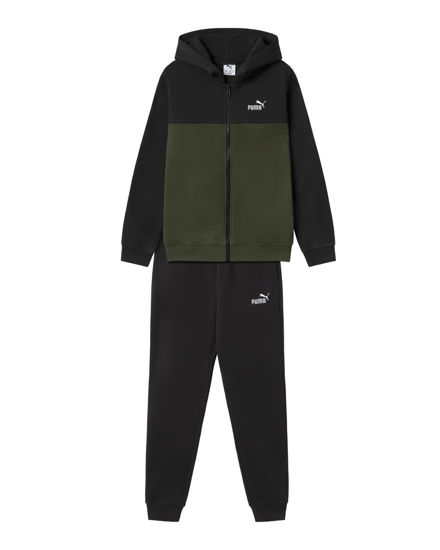 Immagine di PUMA – TUTA COMPLETA CON CAPPUCCIO JUNIOR VERDE/NERO – 692204-70