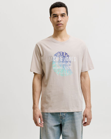 Immagine di JACK&JONES - Tshirt manica corta gradient  beige con stampa