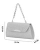 Immagine di DIVAS - Borsa pochette argento in lurex per cerimonia