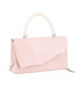 Immagine di DIVAS - Borsa pochette nude cipria scamosciata con manico perle