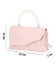 Immagine di DIVAS - Borsa pochette nude cipria scamosciata con manico perle